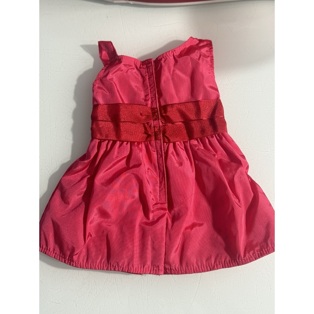 American Girl Doll Saige Girl Of The Year 2013 Sparkle Red / Pink Dress W/ Gold - Picture 6 of 6